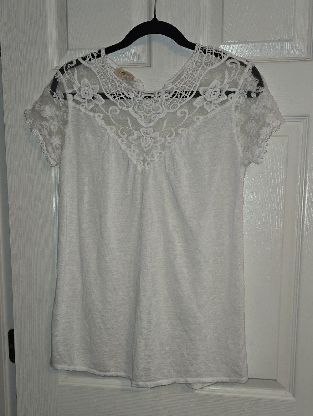 Ambra White‎ Lace Crochet Top